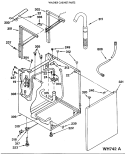 WASHER CABINET PARTS Diagram and Parts List for WSM2420SAZWW  General Electric Washer Dryer Combo