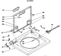 LID PARTS Diagram and Parts List for WSM2480SAZWW  General Electric Washer Dryer Combo