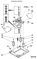 SUSPENSION ASSEMBLY Diagram and Parts List for WSM2480SBZWW  General Electric Washer Dryer Combo