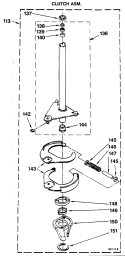 CLUTCH ASM. Diagram and Parts List for WSM2480SBZWW  General Electric Washer Dryer Combo