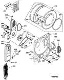 Section Diagram and Parts List for WSM2420SCZWW  General Electric Washer Dryer Combo