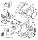 Section Diagram and Parts List for WSM2420SDZWW  General Electric Washer Dryer Combo