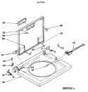 LID PARTS Diagram and Parts List for WSM2420SDZWW  General Electric Washer Dryer Combo