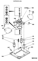SUSPENSION ASM Diagram and Parts List for WSM2420SDZWW  General Electric Washer Dryer Combo