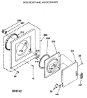 DRYER FRONT PANEL AND DOOR PARTS Diagram and Parts List for WSM2480SEZWW  General Electric Washer Dryer Combo