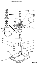 SUSPENSION ASSEMBLY Diagram and Parts List for WSM2480SEZWW  General Electric Washer Dryer Combo