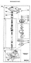 TRANSMISSION PARTS Diagram and Parts List for WSM2480SEZWW  General Electric Washer Dryer Combo