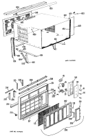 Section Diagram and Parts List for AFH12D1W1  General Electric Air Conditioner