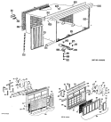 Section Diagram and Parts List for AF912AMW4  General Electric Air Conditioner