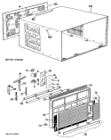 Section Diagram and Parts List for AFE12D1W1  General Electric Air Conditioner