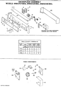 BACKSPLASH ASSEMBLY Diagram and Parts List for WWA8480BAL  General Electric Washer