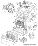 Section Diagram and Parts List for JBC26*07  General Electric Range