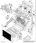 Section Diagram and Parts List for JBP24G*05  General Electric Range