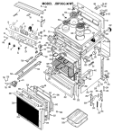 Section Diagram and Parts List for JBP36G*W5  General Electric Range