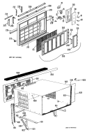 Section Diagram and Parts List for AF615DPE1  General Electric Air Conditioner