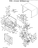 MICROWAVE OVEN Diagram and Parts List for JET210001  General Electric Microwave