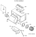 BLOWER ASSEMBLY Diagram and Parts List for JVM72001  General Electric Microwave