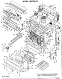 Section Diagram and Parts List for JB500*D1  General Electric Range
