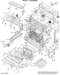 Section Diagram and Parts List for JBP26*D1  General Electric Range