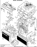 Section Diagram and Parts List for JSP28G*D1  General Electric Range