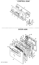 CONTROL ASM. Diagram and Parts List for JMP26*D1  General Electric Range