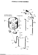 HYDRAULIC SYSTEM ASSEMBLY Diagram and Parts List for WWC7190CAL  General Electric Washer