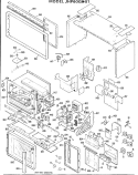 Section Diagram and Parts List for JHP60G*01  General Electric Microwave Oven Combo