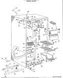 FREEZER SECTION Diagram and Parts List for TFF19LCB  General Electric Refrigerator
