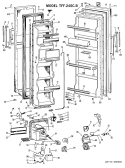 Section Diagram and Parts List for TFF24SCB  General Electric Refrigerator