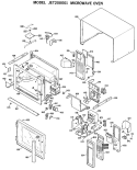 MICROWAVE OVEN Diagram and Parts List for JET208001  General Electric Microwave