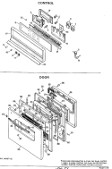 CONTROL Diagram and Parts List for JKP07*D1  General Electric Wall Oven