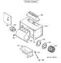 BLOWER ASSEMBLY Diagram and Parts List for JVM72003  General Electric Microwave