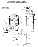 HYDRAULIC SYSTEM ASSEMBLY Diagram and Parts List for WWC6620ABL  General Electric Washer