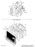 DOOR LOWER OVEN Diagram and Parts List for JKP66G*02  General Electric Microwave Oven Combo