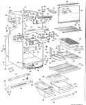 Section Diagram and Parts List for TBF19PCC  General Electric Refrigerator