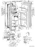 Part Location Diagram of WR17X1992 GE RECESS & DUCT Assembly