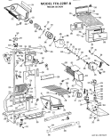 FREEZER SECTION Diagram and Parts List for TFX22RFB  General Electric Refrigerator