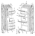 Section Diagram and Parts List for TFX22ZFB  General Electric Refrigerator