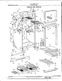 Section Diagram and Parts List for TBF16DGB  General Electric Refrigerator