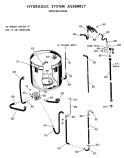 HYDRAULIC SYSTEM ASSEMBLY Diagram and Parts List for WWC6630ABL  General Electric Washer