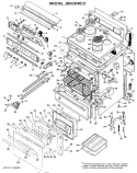 Section Diagram and Parts List for JB500*D3  General Electric Range