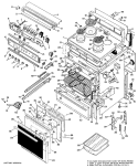 Section Diagram and Parts List for JB500G*D3  General Electric Range