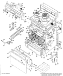 RANGE Diagram and Parts List for JBP23*F2  General Electric Range