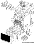 Part Location Diagram of WB53X0227 GE OVEN LINER