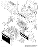 Section Diagram and Parts List for JHP68G*01  General Electric Microwave Oven Combo