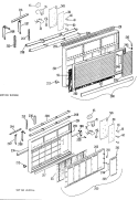 Part Location Diagram of RAG13A GE Aluminum Exterior J Case Rear Grille