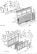 Section Diagram and Parts List for AF910MST1  General Electric Air Conditioner