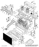 Section Diagram and Parts List for JBP24G*F3  General Electric Range