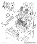Section Diagram and Parts List for JBP23*F3  General Electric Range