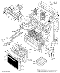 Section Diagram and Parts List for JBP26G*F2  General Electric Range